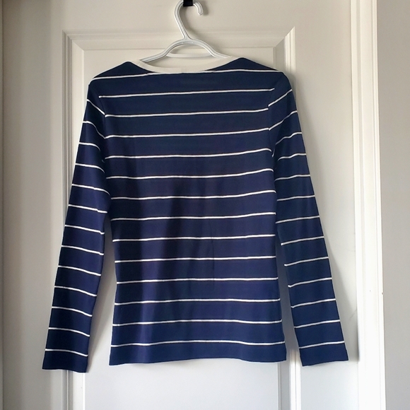 Tommy Hilfiger | Classic navy striped long sleeves cotton tee BNWT - Picture 3 of 6
